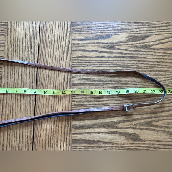 Vintage Brighton Tan & Navy Leather Anchor Lined Crossbody Starfish Bag - Picture 11 of 13